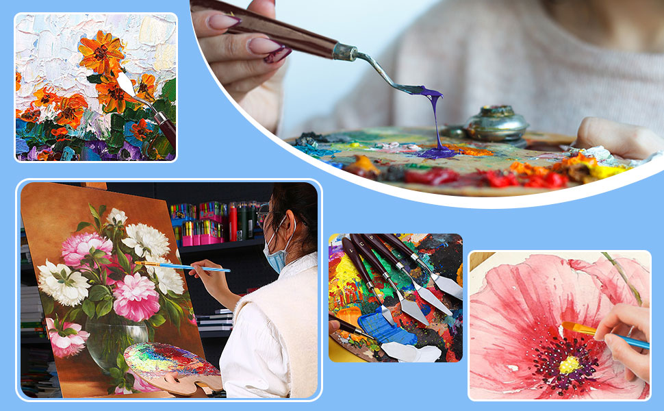 Amazon.co.jp: パレットナイフ 絵筆 15本セット ペイントブラシ