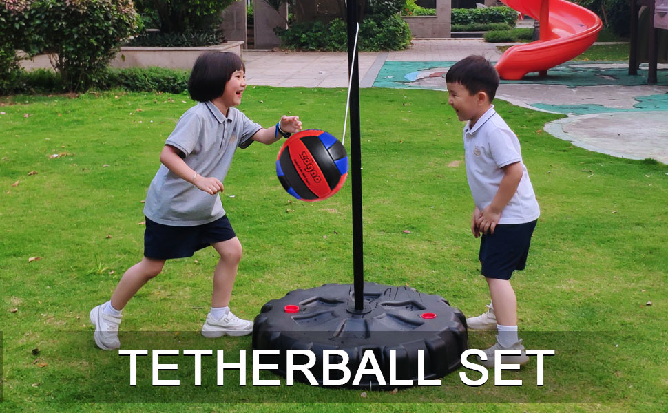 YDDS Tetherball Set with Base Portable Tether Ball and Rope