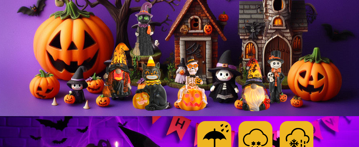 GoGnome Vintage Halloween Decorations Indoor 2Pack 4.7