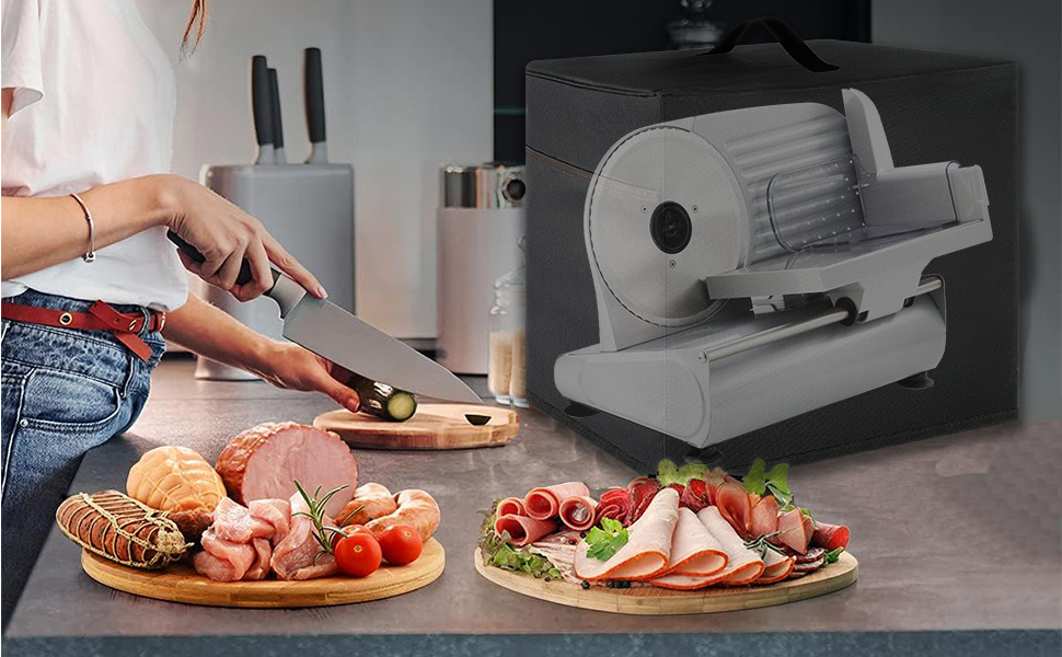 Meat Slicer Dust Cover,Food Slicer Cover,with Storage