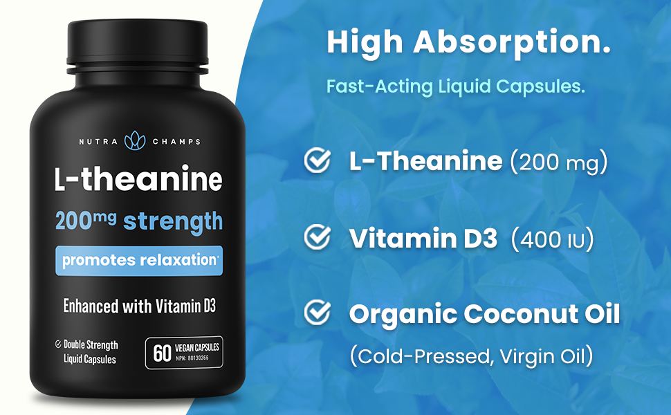 L Theanine Supplement | Double-Strength L-Theanine Liquid Softgels with - Which Brand Is The Best L Theanine