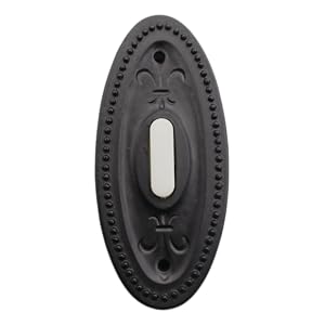 Black doorbell oval