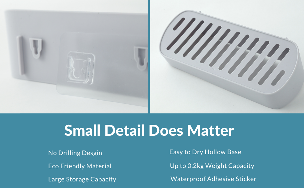 adhesive shower caddy