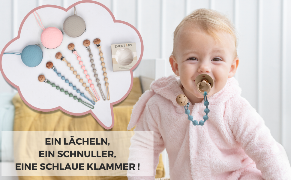 Schnullerkette,Schnullerbox Silikon,Schnullerband,Schnullerkette Mädchen,Schnullerkette Jungen