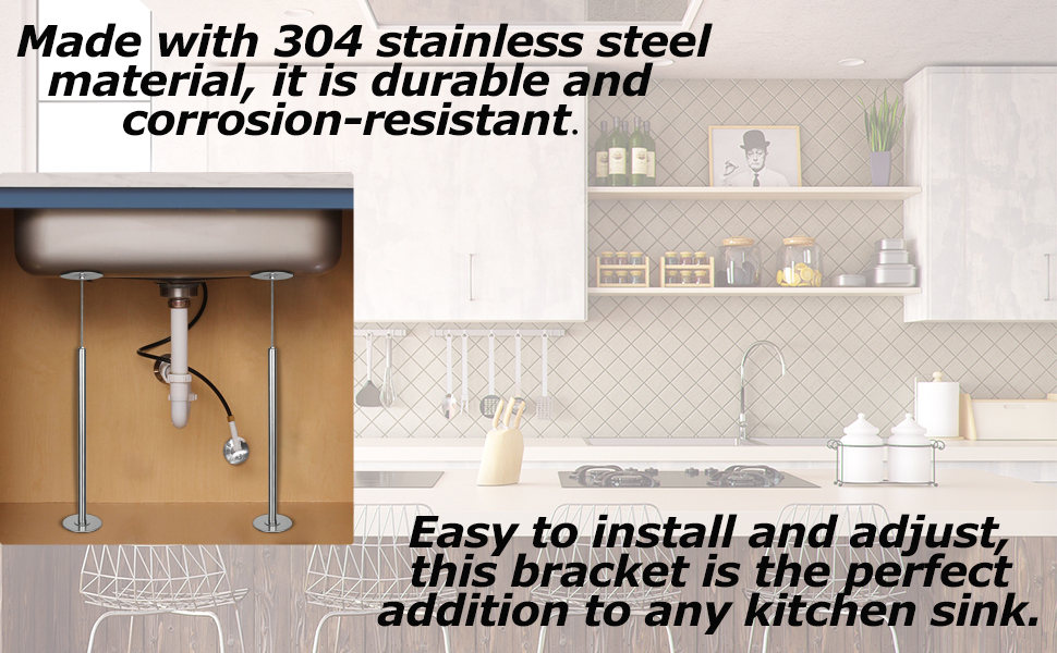 Upgrade Undermount Sink Brackets, Adjustable Undermount Sink Support