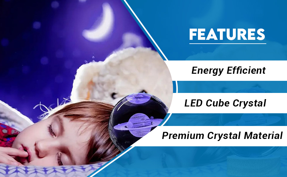 16 Color Cat Deer Moon Unicorn Saturn Crystal Ball Lamp RGB Night Light Crystal Ball Lamp with led