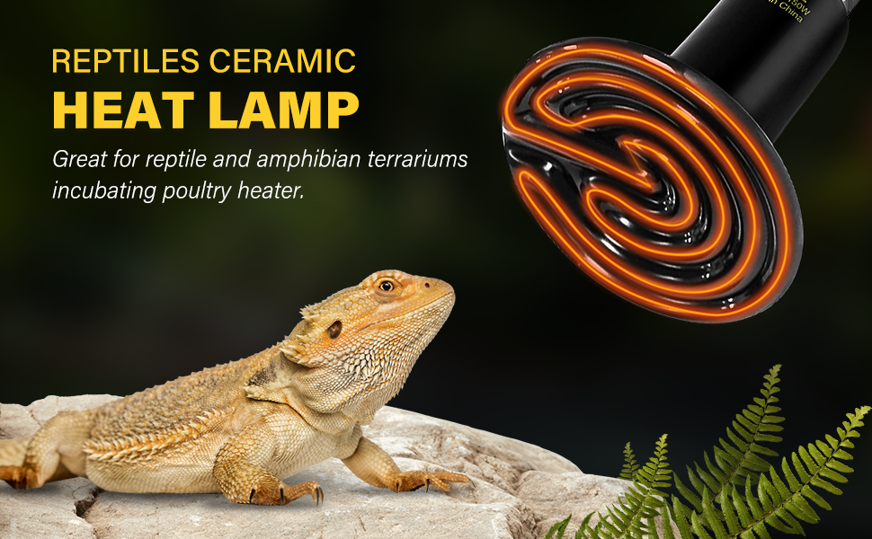 Simple Deluxe 150W Reptile Heat Lamp Bulb Ceramic Heat Emitter No Light