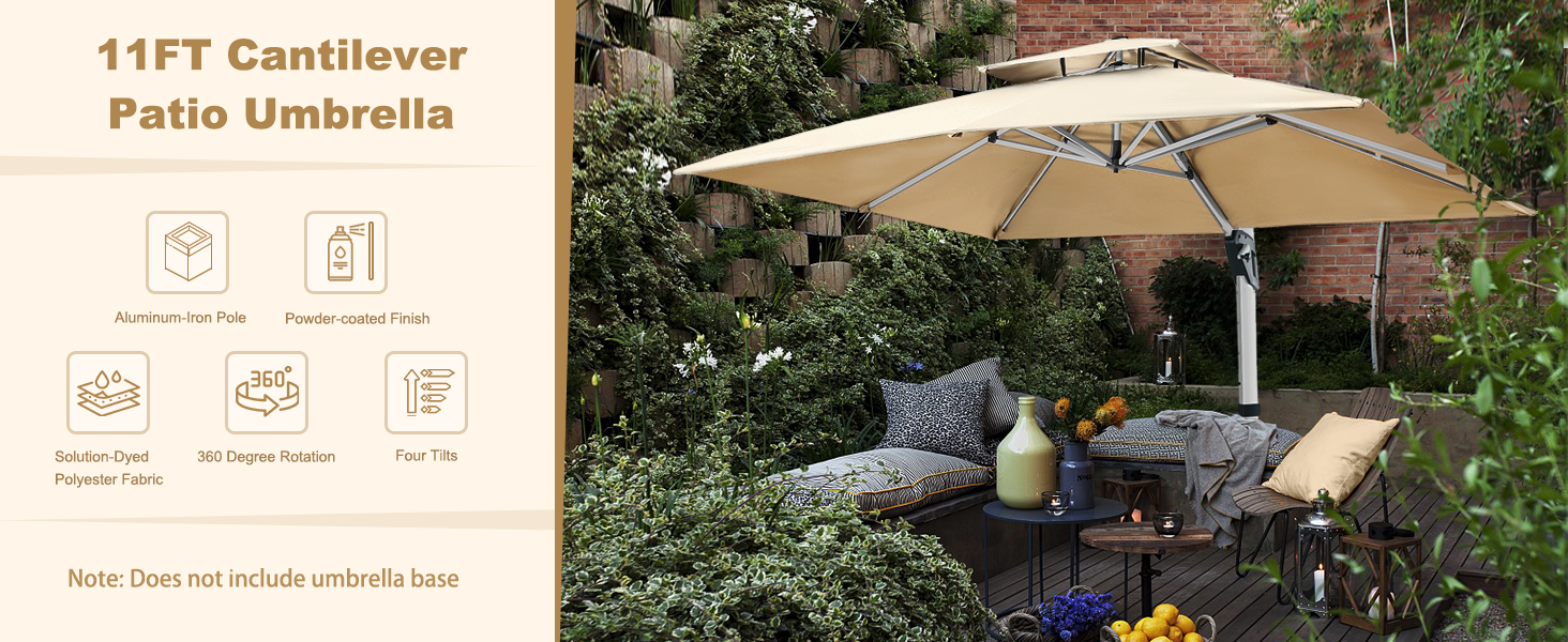 sunbrella cantilever umbrella 10 ft