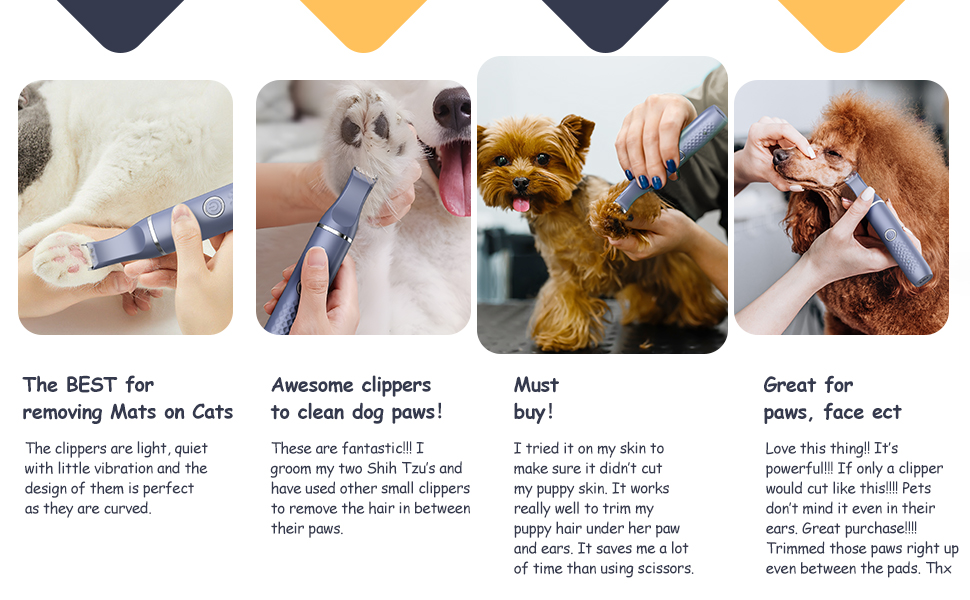 oneisall Dog Paw Trimmer, Quiet Dog Clippers, Paw Shaver for Dogs Cats Paws, Eyes, Ears, Face