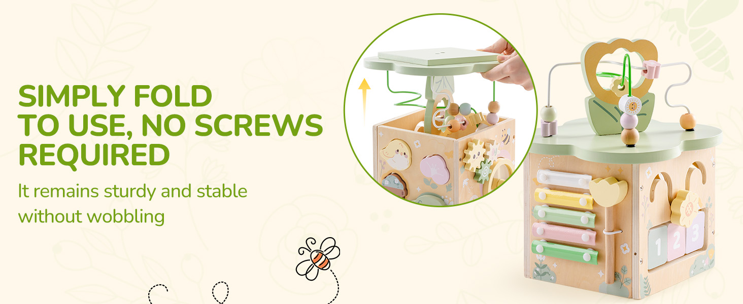 Wooden Activity Cube