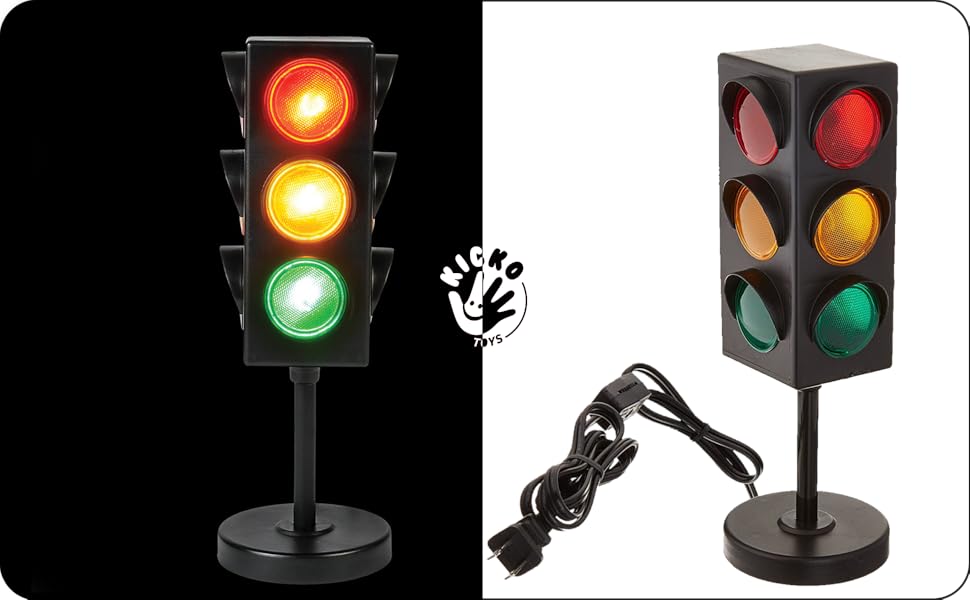 Kicko Traffic Light Lamp with Base