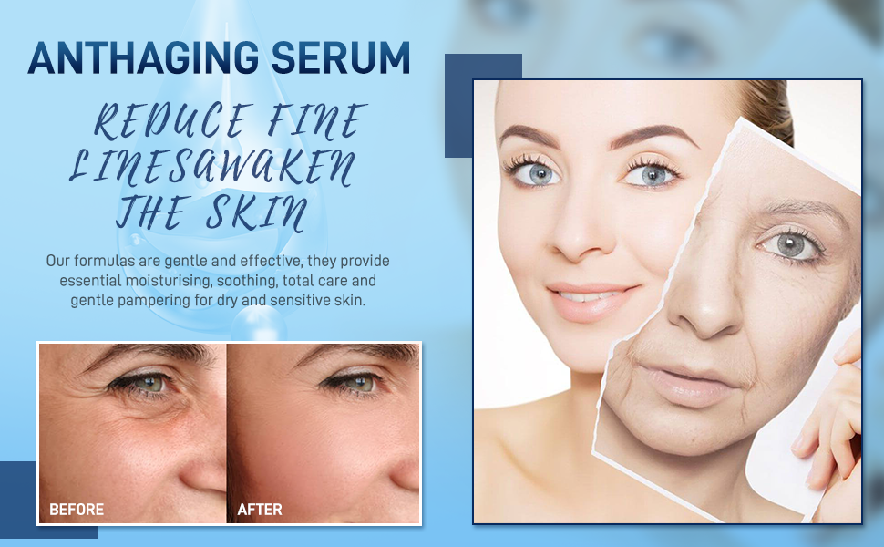 Reduction for Face and Neck, Smooth Fine Lines,Anti-Aging Face Serum