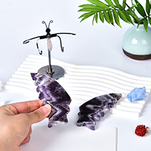 Chevron Amethyst Crystal Butterfly Art