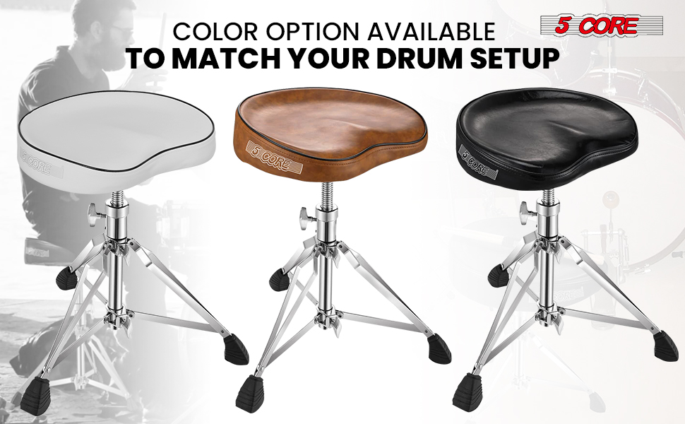 Black Drum Chair,Height Adjustable Heavy Duty Upgraded Drum Stool