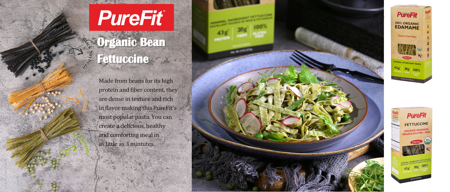 Edamame Fettuccine Pasta