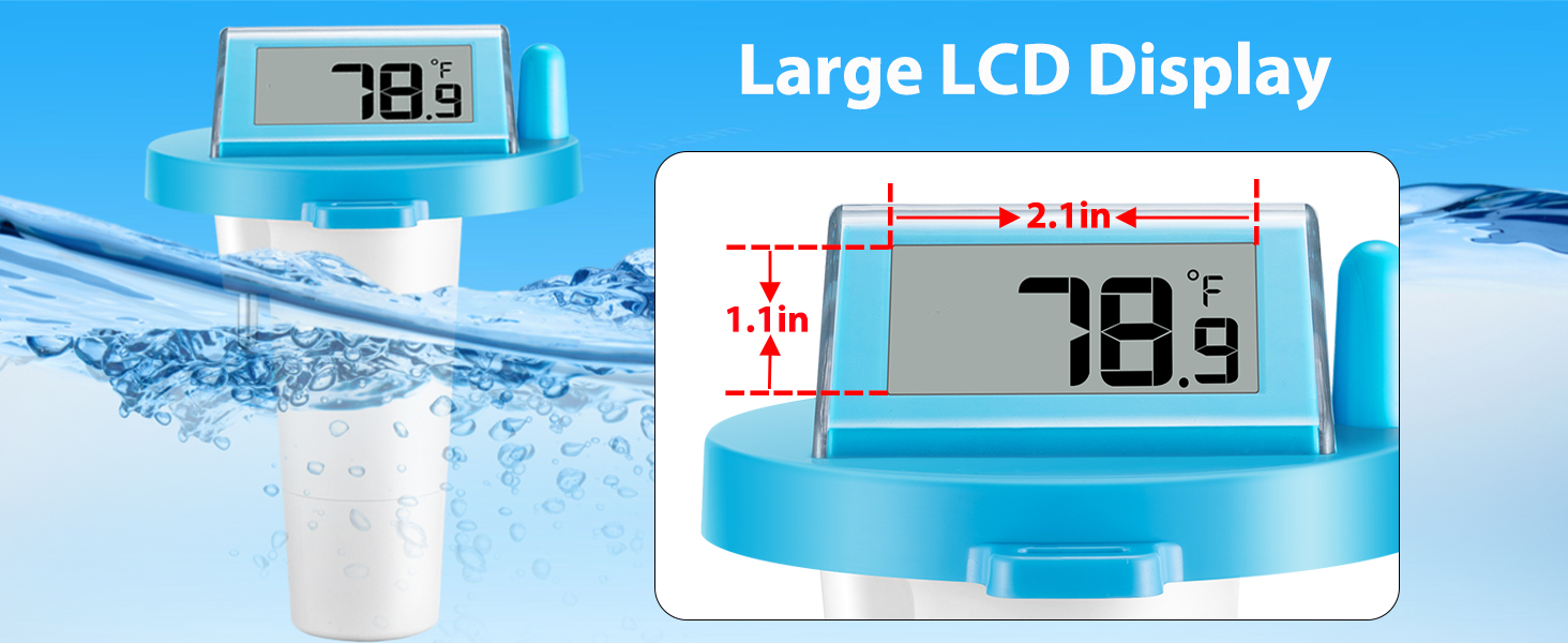 Pool Thermometer Floating Easy Read 