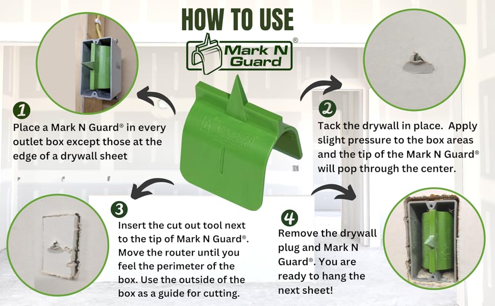 Mark N Guard by Buddy Tools LLC Outlet Marker for Drywall