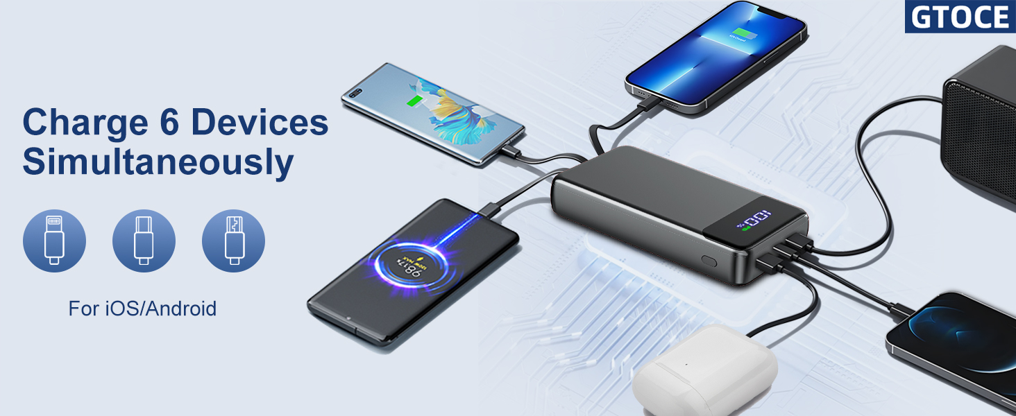 GTOCE Portable charger power bank battery pack power bank portable charger for iphone