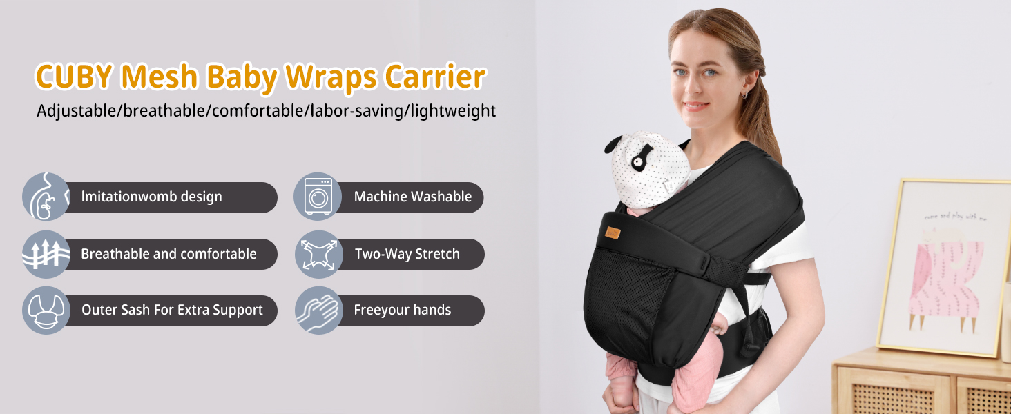 baby wrap carrier mesh