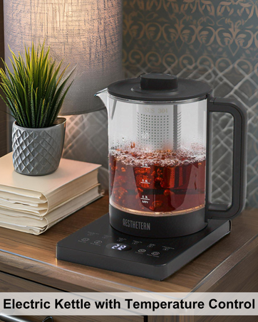 electric tea kettle black