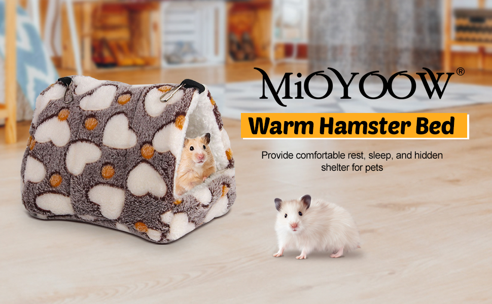 MiOYOOW Winter Warm Hamster Bed, Parrot Hanging Hammock