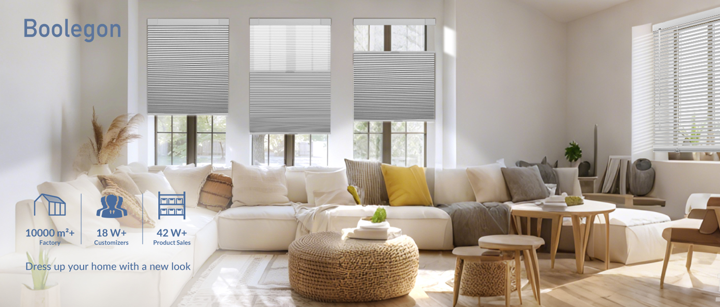 Boolegon cellular shades mini blinds