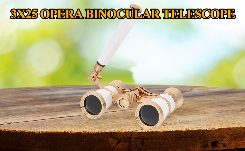 Opera Binocular, Glasses Telescope 3X25 Theater Glasses Mini Binocular