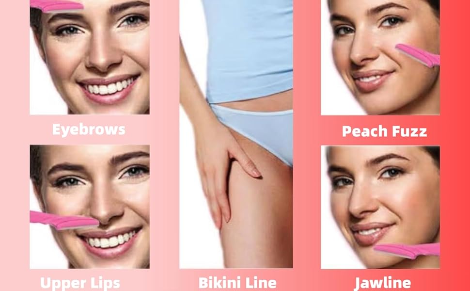 15Pcs x Precision Eyebrow Razors, Peach Fuzz Dermaplaning Tool, Facial