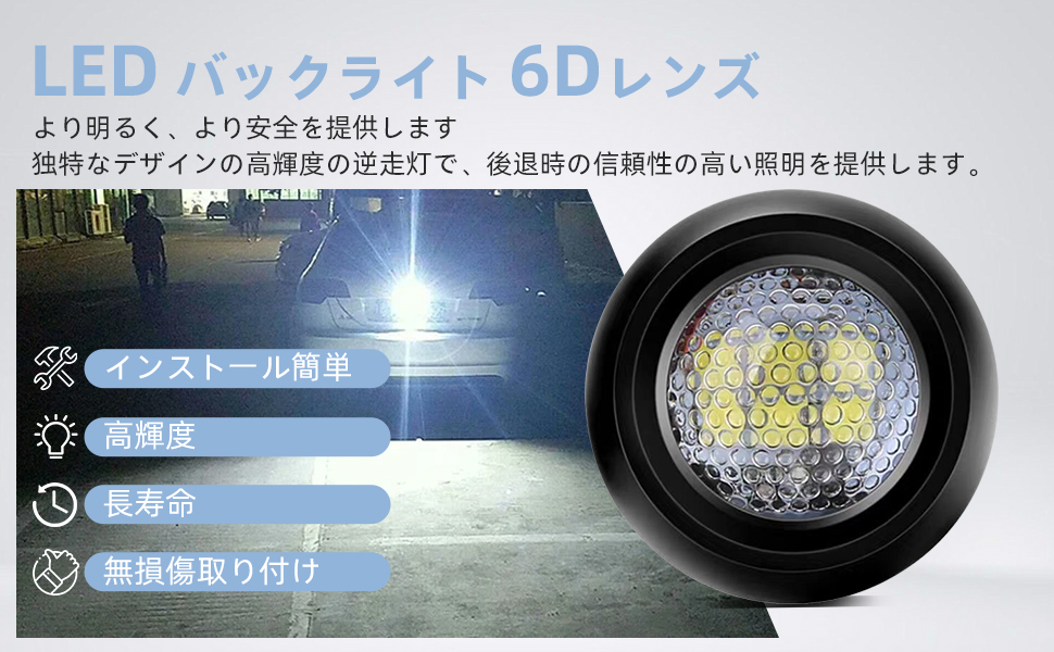 Amazon.co.jp: Largoods LED 5W T16 バックライト 6Dレンズ
