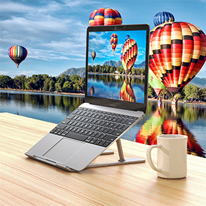 URBAN KINGS Aluminium Laptop Stand for Desk, Adjustable 6 Angle Laptop Riser for Laptops 13" 14" 15.6" inch 101 S
