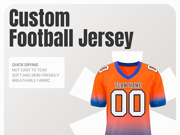 Amazon.com: Custom Mesh Football Jersey Sports T-Shirt