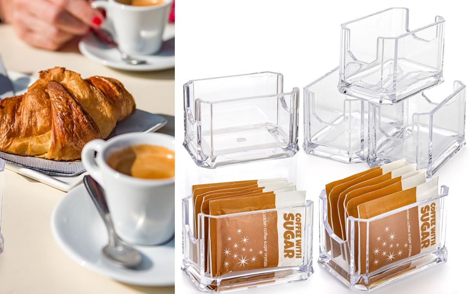 Dicunoy Set of 8 Sugar Packet Holder, Acrylic Clear Sugar