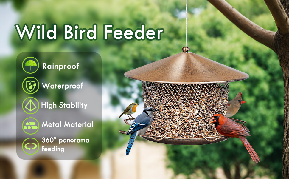 hanging bird feeder for outside outdoor weatherproof