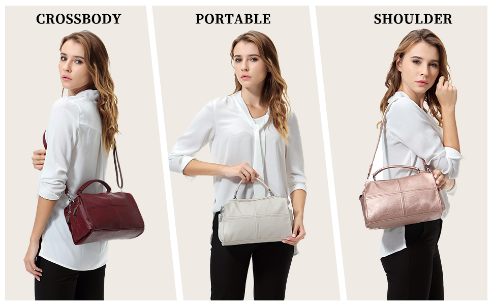 Crossbody Bags for Women, VASCHY Vegan Leather Top Handle Satchel Handbag Fashion
