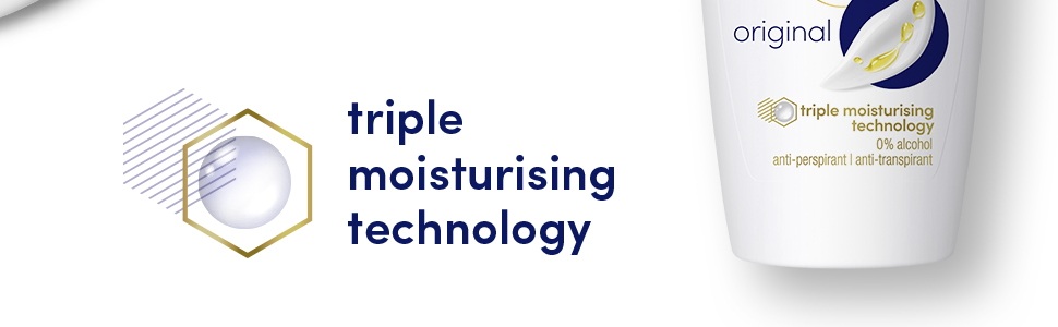 Dove Advanced Care Original Roll-on 50 ml features a formulation with triple moisturising technology