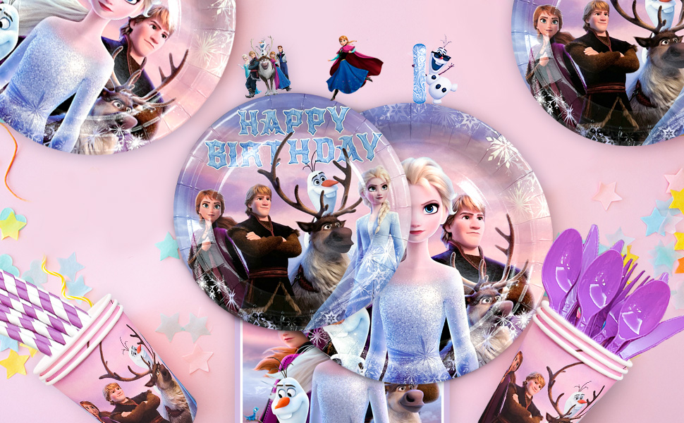 Decoration anniversaire reine des neiges sur Vegaooparty - Large choix de  vaisselle et d'accessoires