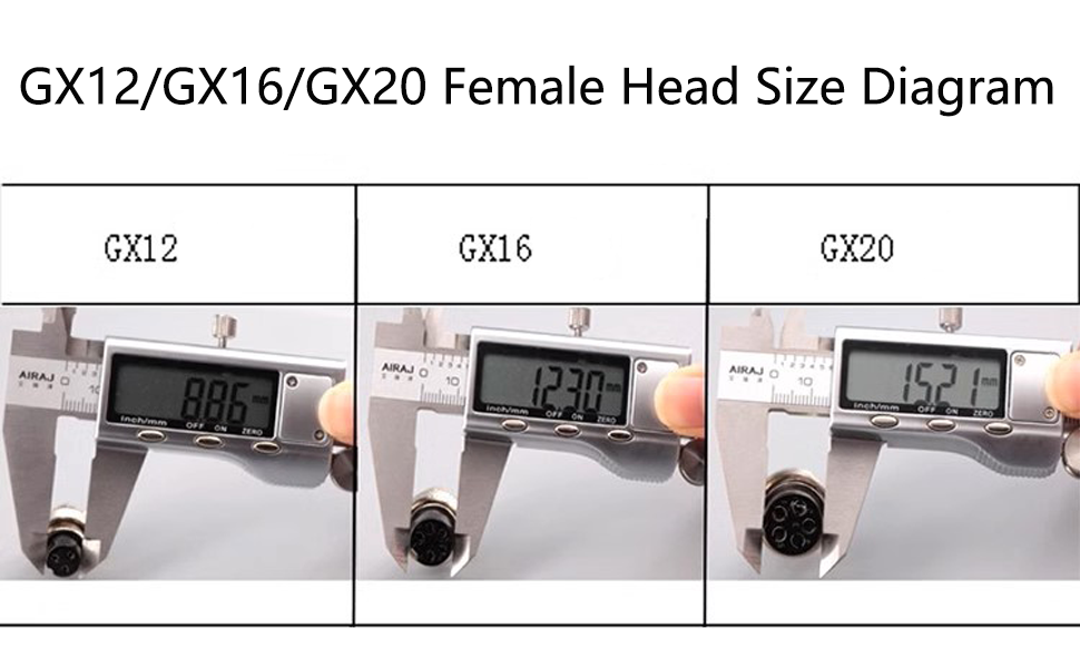 Amazon.com: 3.28ft GX16 6 Pin Cable Double Female Head