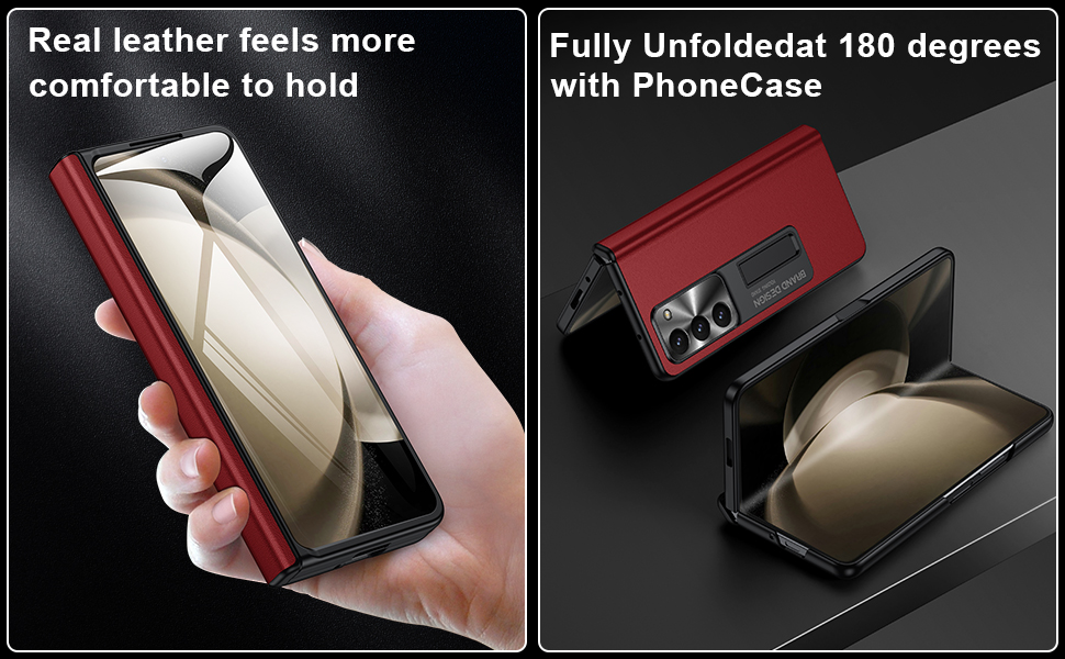 LEIAU for Samsung Galaxy Fold 5 Case Luxury Genuine