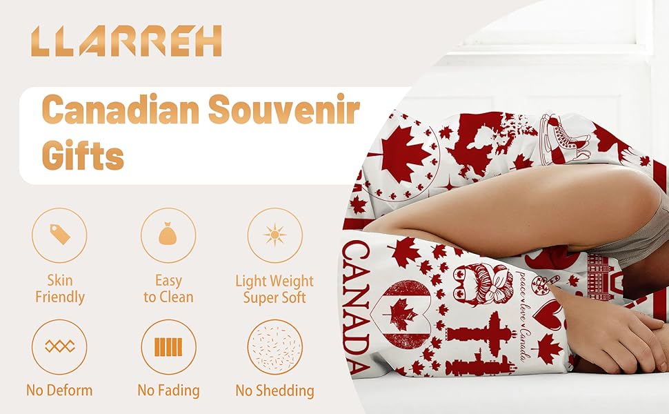 Canadian Gifts, 50x60 Inch Canada Blanket Cozy Throw Blankets Canada