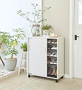 Amazon｜白井産業 下駄箱 シューズボックス 玄関収納 木製 開閉に場所