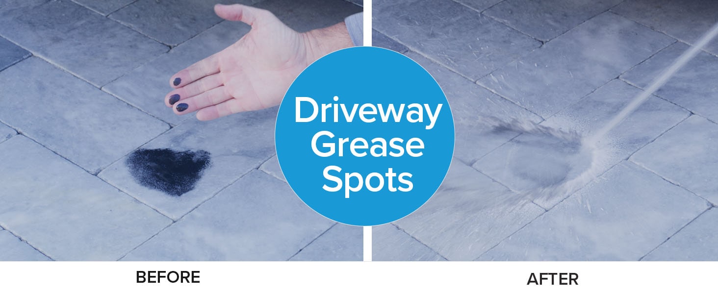 Works on Driveway Grease Spots
