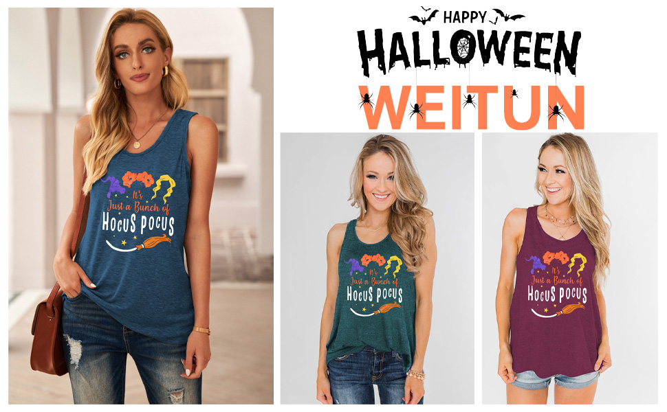 Hocus Pocus Halloween Tank Tops for Women