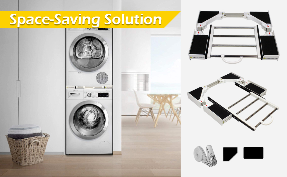 MaxWorks Stacking Kit for Washer and Dryer, Universal Stacking Kit for Washing
