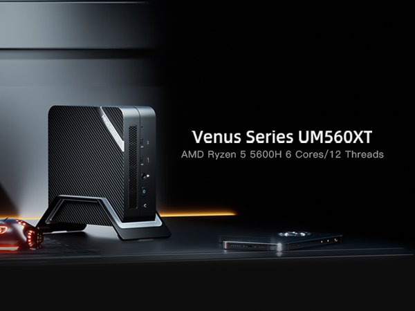 MINISFORUM Mini PC UM560 XT AMD Ryzen 5 5600H 6 cœurs/12