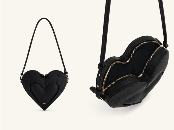 JW PEI Women's Francisca Heart Shaped Crossbody Bag - Black