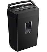 Bonsaii 12-Sheet Cross Cut Paper Shredder, 5.5 Gal Home Office Heavy Duty Shredder for Paper, Cre...