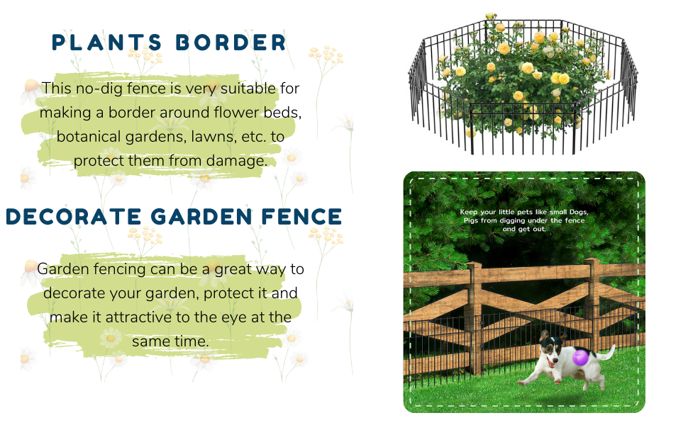 10 Pack Animal Fence Barrier, No Dig Fence Barrier, Fence