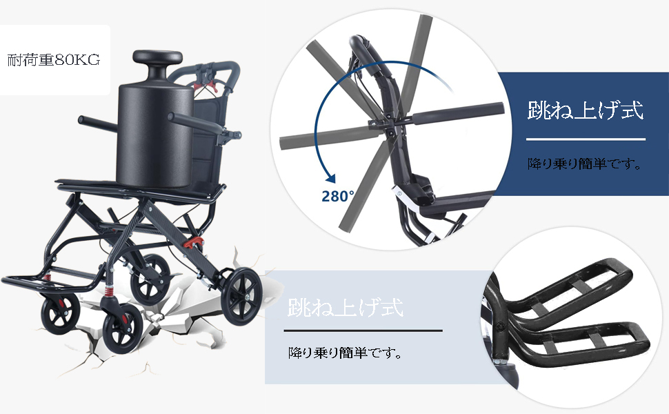 Amazon | YLOVABLE 車椅子 介助用 折り畳み 車いす 軽量