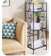 3-Tier Metal Plant Shelf, Wire Rack Storage Shelf Iron Stand Shelf Rack Bathroom Storage Shelf fo...