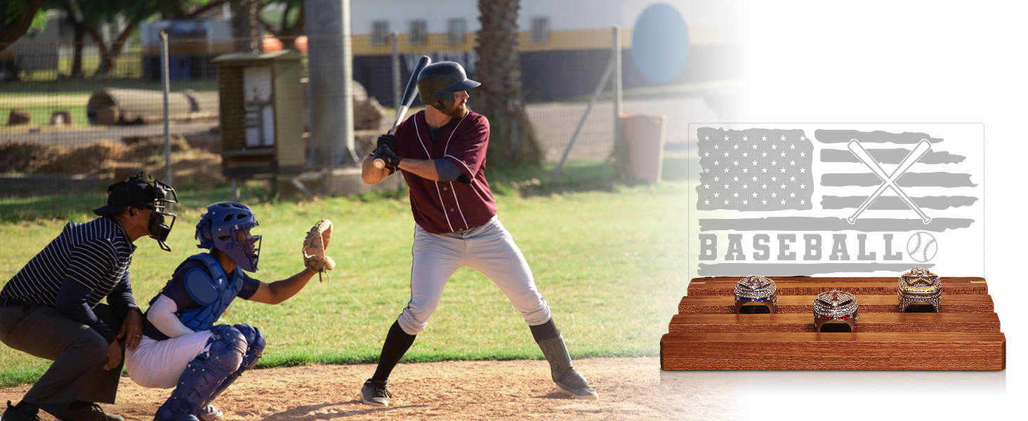 Lampeez Light Up Baseball Championship Ring Display Stand